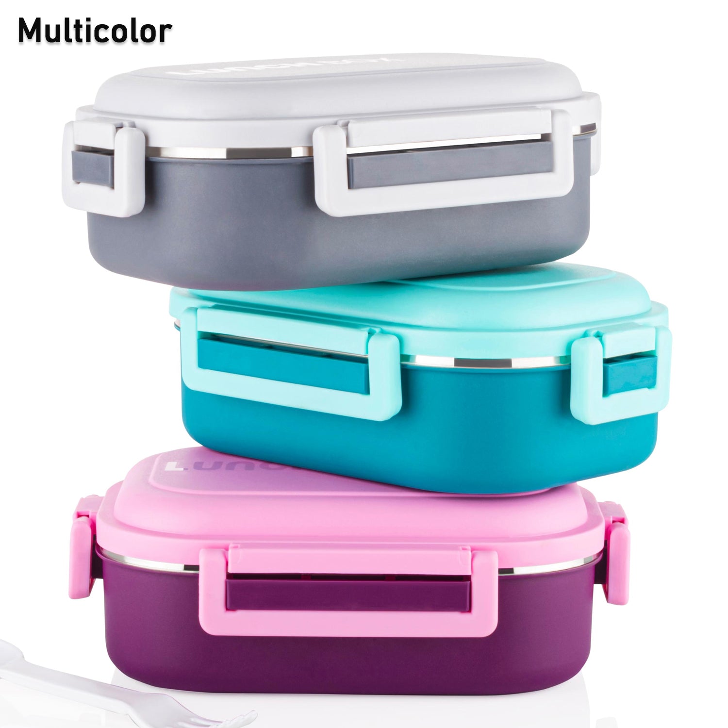 Insulated Testy Stainless Steel Leakproof Lunch Box With Spoon (1 Set) Insulated Testy Stainless Steel Leakproof Lunch Box With Spoon (1 Set)